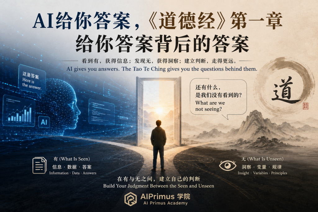 AI给你答案，《道德经》第一章帮助我们发现看不见的因素，在有与无之间建立认知与判断